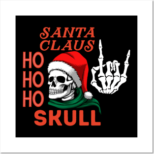 Santa skull Posters and Art